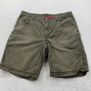 Eastern Mountain Sports Cargo Shorts Olive Green Mens Size 38 Utility Pockets